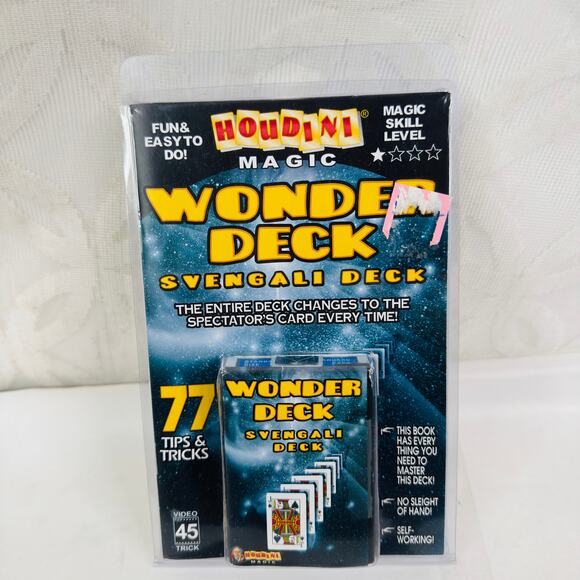 Houdini Magic Svengali Wonder Deck Bicycle Poker Cards 77 Tips & Tricks Booklet - Picture 6 of 6